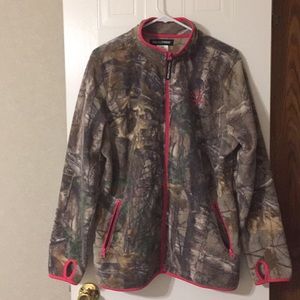 Real tree fleece jacket